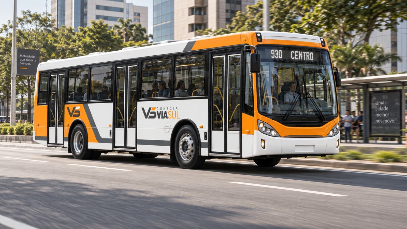 Ônibus da Conecta via sul em linha expressa